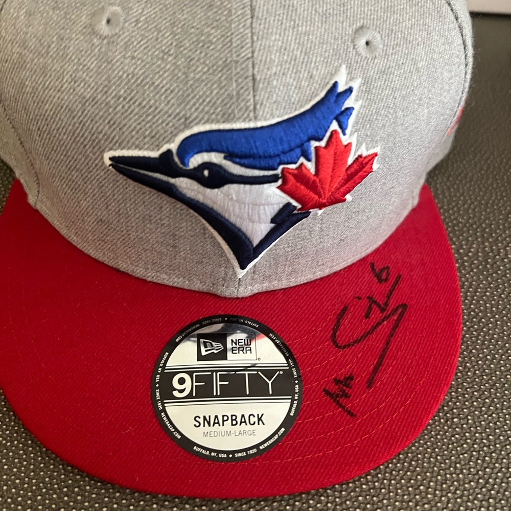 Marcus stroman signed blue jays hat